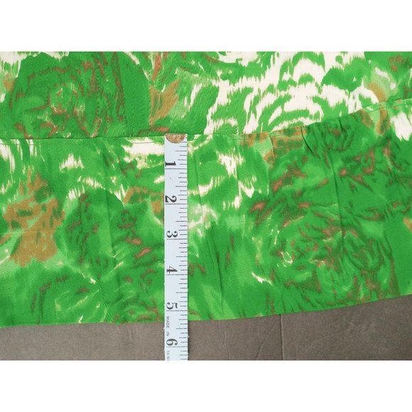 Vintage Dress 50s Floral Green Bow Vogue Women Small Pin Up Skater Rockabilly - Picture 10 of 13